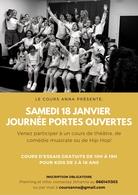 Profitez des Portes Ouvertes des Cours Anna et participez à un cours gratuit pour les enfants et ado de 4 à 18 ans ce Samedi 18 Janvier 2020