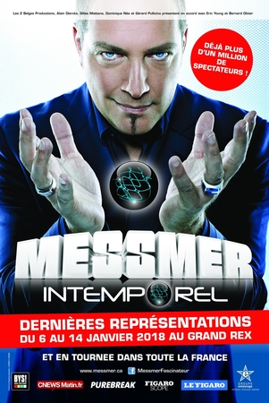 MESSMER LE FASCINATEUR REVIENT SUR LA SCENE DU GRAND REX AVEC SON SPECTACLE "INTEMPOREL" ! VENEZ SOUTENIR SON REGARD ENVOUTANT !