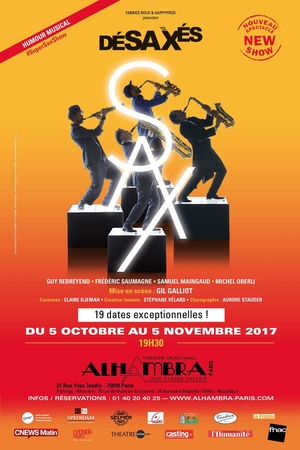 Quatre virtuoses du saxophone dans les " Désaxés" au Théâtre de l'Alhambra... A voir absolument!